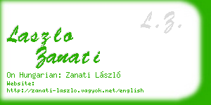 laszlo zanati business card